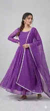 Bs 147 Georgette Printed Anarkali Kurti With Dupatta